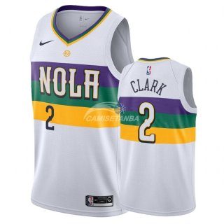 Camisetas NBA de Ian Clark New Orleans Pelicans Nike Blanco Ciudad 18/19