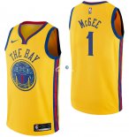 Camisetas NBA de JaVale McGee Golden State Warriors Nike Amarillo Ciudad 17/18