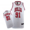 Camisetas NBA de Dennis Rodman Bulls Blanco
