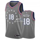 Camisetas NBA de Shake Milton Philadelphia 76ers Nike Gris Ciudad 18/19