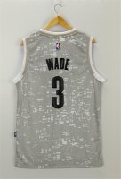 Camisetas NBA Luces Ciudad Wade Miami Heat Gris