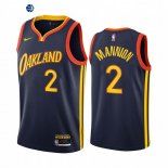 Camiseta NBA de Nico Mannion Golden State Warriors Marino Ciudad 2020-21