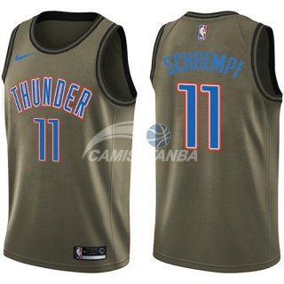 Camisetas NBA Salute To Servicio Oklahoma City Thunder Detlef Schrempf Nike Ejercito Verde 2018