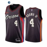 Camisetas NBA de Portland Trail Blazers Greg Brown III Nike Negro Ciudad 2021-22