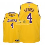Camisetas de NBA Ninos Los Angeles Lakers Alex Caruso Amarillo Icon 18/19