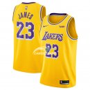 Camisetas NBA de Lebron James Los Angeles Lakers Amarillo 18/19