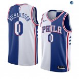 Camisetas NBA de Josh Richardson Phildelphia Sixers Blanco Azul Split Edition