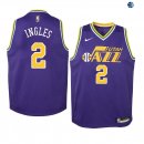 Camisetas de NBA Ninos Utah Jazz Joe Ingles Purpura Hardwood Classics