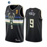 Camisetas NBA Milwaukee Bucks Bobby Portis 2021 Finales Negro Statement