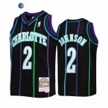 Camisetas NBA Ninos Charlotte Hornets Larry Johnson Negro Throwback