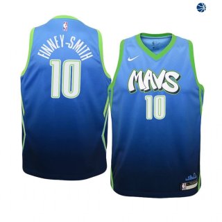 Camisetas de NBA Ninos Dallas Mavericks Dorian Finney Smith Nike Azul Ciudad 19/20