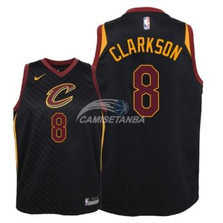 Camiseta NBA Ninos Cleveland Cavaliers Jordan Clarkson Negro Statement 2018