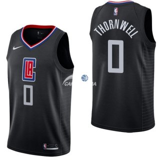 Camisetas NBA de Sindarius Thornwell Los Angeles Clippers Negro Statement 17/18