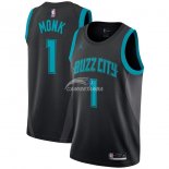 Camiseta NBA Ninos Charlotte Hornets Malik Monk Nike Negro Ciudad 18/19