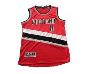 Camisetas NBA de Damian Lillard Portland Trail Blazers Rojo