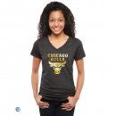 Camisetas NBA Mujer Chicago Bulls Negro Oro