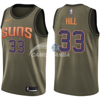Camisetas NBA Salute To Servicio Phoenix Suns Grant Hill Nike Ejercito Verde 2018