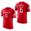 Camisetas NBA de Manga Corta Clint Capela Houston Rockets Rojo 17/18