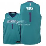 Camiseta NBA Ninos Charlotte Hornets Malik Monk Verde Icon 2018