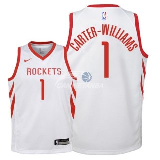 Camisetas de NBA Ninos Houston Rockets Michael Carter Williams Blanco Association 2018