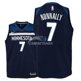 Camisetas de NBA Ninos Minnesota Timberwolves James Nunnally Marino Icon 2018