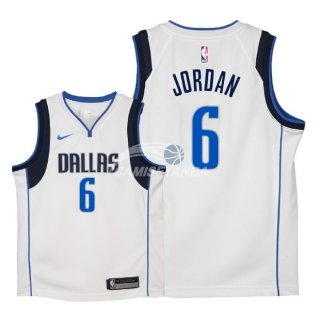 Camiseta NBA Ninos Dallas Mavericks DeAndre Jordan Blanco Association 2018