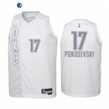 Camisetas NBA Ninos Oklahoma City Thunder NO.17 Aleksej Pokusevski 75th Season Blanco Ciudad 2022-23