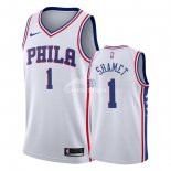 Camisetas NBA de Landry Shamet Philadelphia 76ers Blanco Association 2018