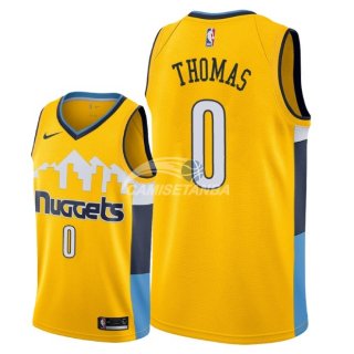 Camisetas NBA de Isaiah Thomas Denvor Nuggets Amarillo Statement 2018