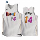 Camisetas NBA Nike Miami Heat NO.14 Tyler Herro Blanco Ciudad 2022-23