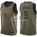 Camisetas NBA Salute To Servicio New Orleans Pelicans Rajon Rondo Nike Ejercito Verde 2018