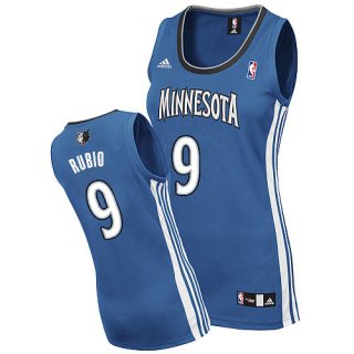 Camisetas NBA Mujer Ricky Rubio Minnesota Timberwolve Azul