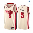 Camisetas NBA de Rodney HoodNike Portland Trail Blazers Crema Ciudad 19/20