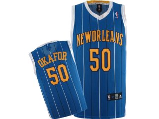 Camisetas NBA de Okafor New Orleans Hornets Rev30 Azul
