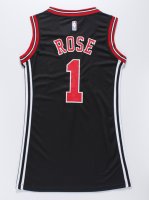 Camisetas NBA Mujer Derrick Rose Chicago Bulls Negro