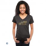 Camisetas NBA Mujer Utah Jazz Negro Oro