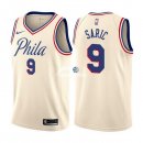 Camisetas NBA de Dario Saric Philadelphia 76ers Nike Crema Ciudad 17/18