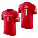 Camisetas NBA de Manga Corta Zhou Qi Houston Rockets Rojo 17/18