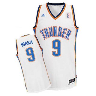 Camisetas NBA de Ibaka Oklahoma City Thunder Rev30 Blanco