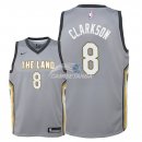 Camiseta NBA Ninos Cleveland Cavaliers Jordan Clarkson Nike Gris Ciudad 2018