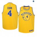 Camisetas de NBA Ninos Golden State Warriors Quinn Cook Oro Hardwood Classics 19/20