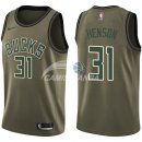 Camisetas NBA Salute To Servicio Milwaukee Bucks John Henson Nike Ejercito Verde 2018