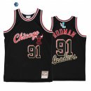 Camisetas NBA Chicago Bulls NO.91 Dennis Rodman Negro Hardwood Classics 2022