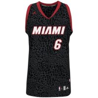 Camisetas NBA Miami Heat Luz Leopardo James Negro