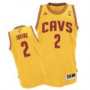Camisetas NBA de Irving Cleveland Cavaliers Rev30 Amarillo