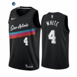 Camiseta NBA de Derrick White San Antonio Spurs Negro Ciudad 2020-21