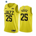 Camisetas NBA Nike Utah Jazz NO.25 Danuel House Amarillo Icon 2022-23