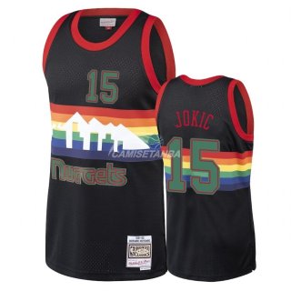 Camisetas NBA Denver Nuggets 2018 Navidad Nikola Jokic Negro