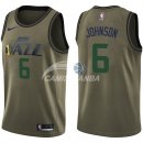 Camisetas NBA Salute To Servicio Utah Jazz Joe Johnson Nike Ejercito Verde 2018