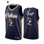 Camisetas NBA 2020 Navidad New Orleans Pelicans Lonzo Ball Marino